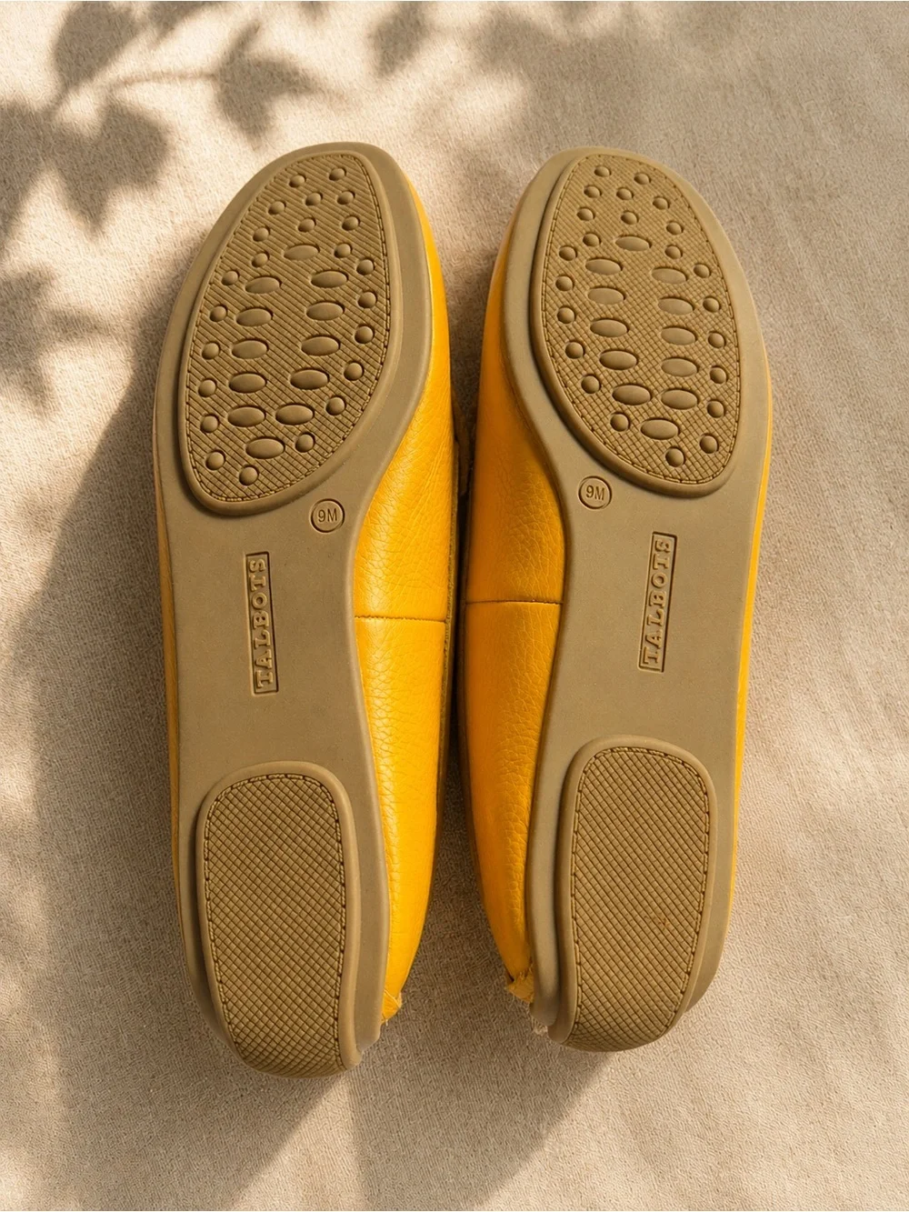 Never worn! Talbots Yellow Leather Loafers-size 9 - Picture 3 of 4